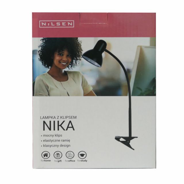 LAMPKA E27 NIKA Z KLIPSEM CZAR