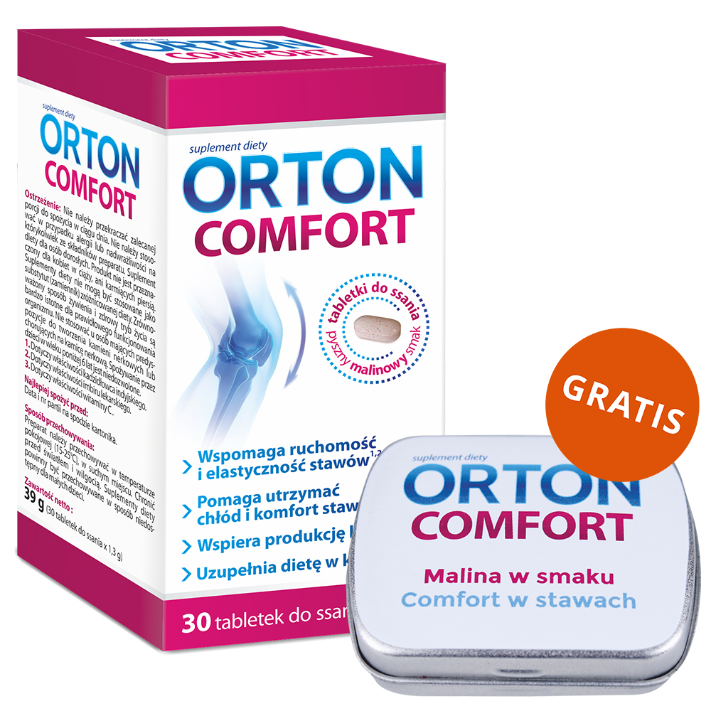 Orton Comfort, 30 tabletek do ssania + pudełko podróżne gratis