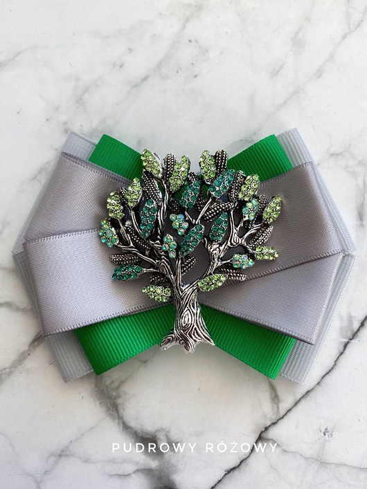 Brosza z niesamowitym Drzewem z kryształków New Drzewo