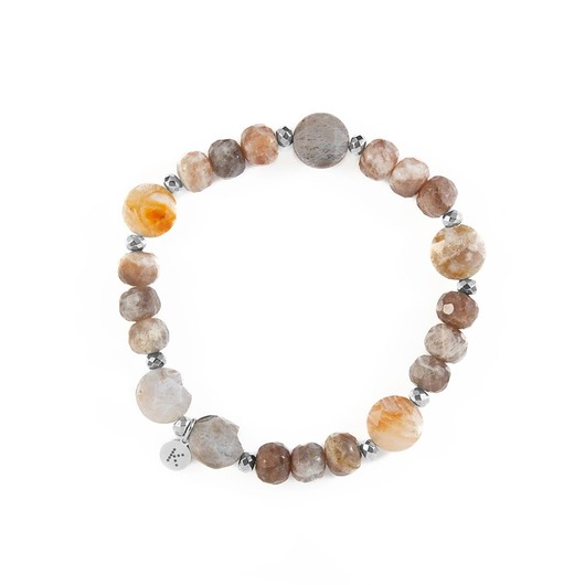 Bransoletka z kamieniem głębokiej transformacji - Wersja Srebrna