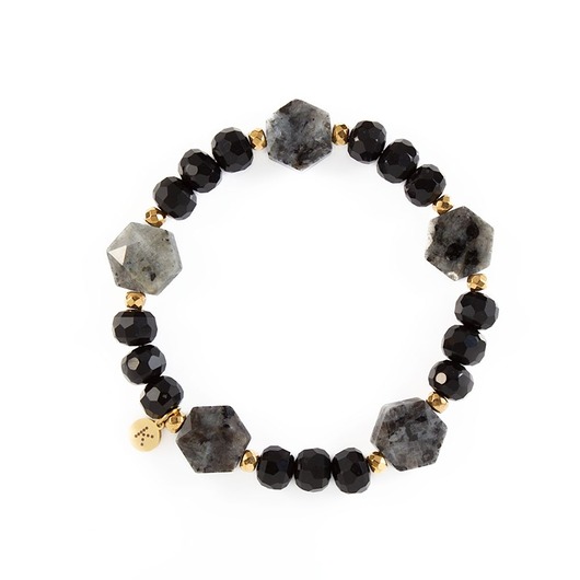 Bransoletka z eleganckim Labradorytem - Wersja Pozłacana