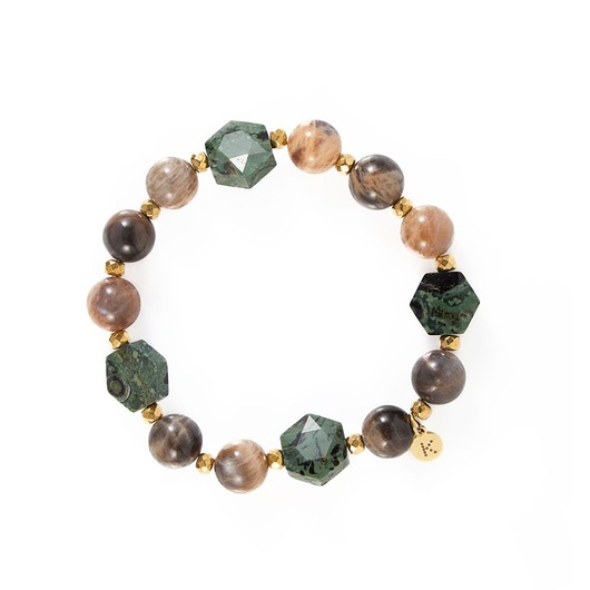 Bransoletka w kolorach ziemi - Wersja Pozłacana