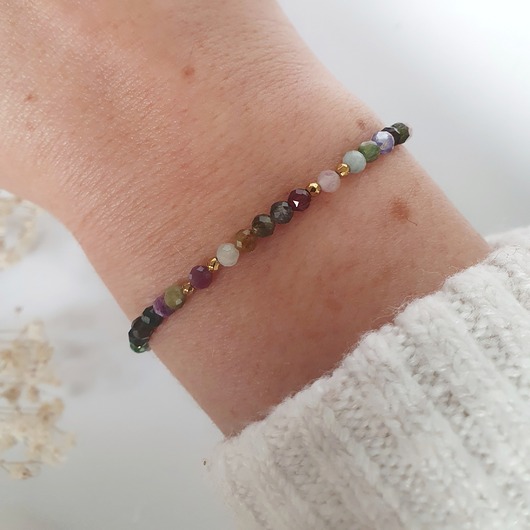 Bransoletka z kolorowym turmalinem