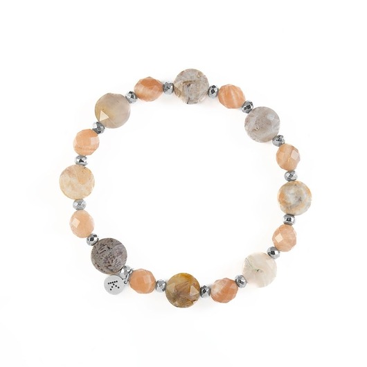 Bransoletka z kamieniem wewnętrznej przemiany i życia - Wersja Srebrna