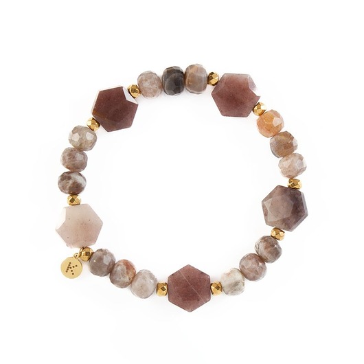 Bransoletka z kamieni życia i nowych możliwości - Wersja Pozłacana