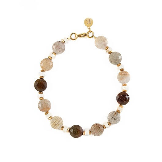 Bransoletka z kamieni manifestacji i wizualizacji marzeń - Wersja Pozłacana