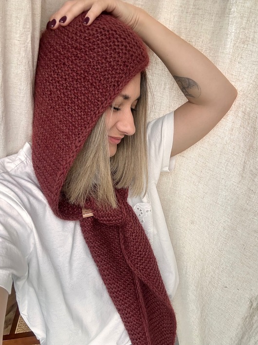 Kaptur Szalik zwężany z kapturem XXL