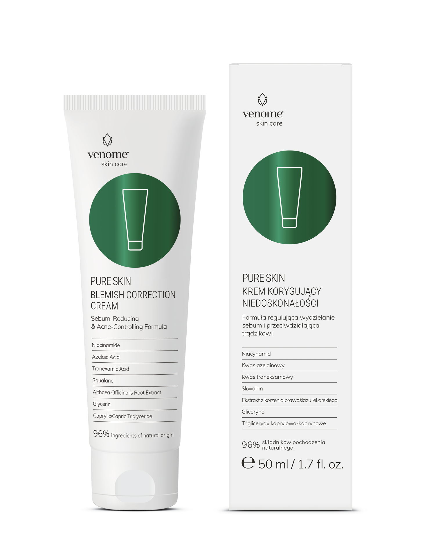 Venome Pure Skin - krem korygujący niedoskonałości 50ml