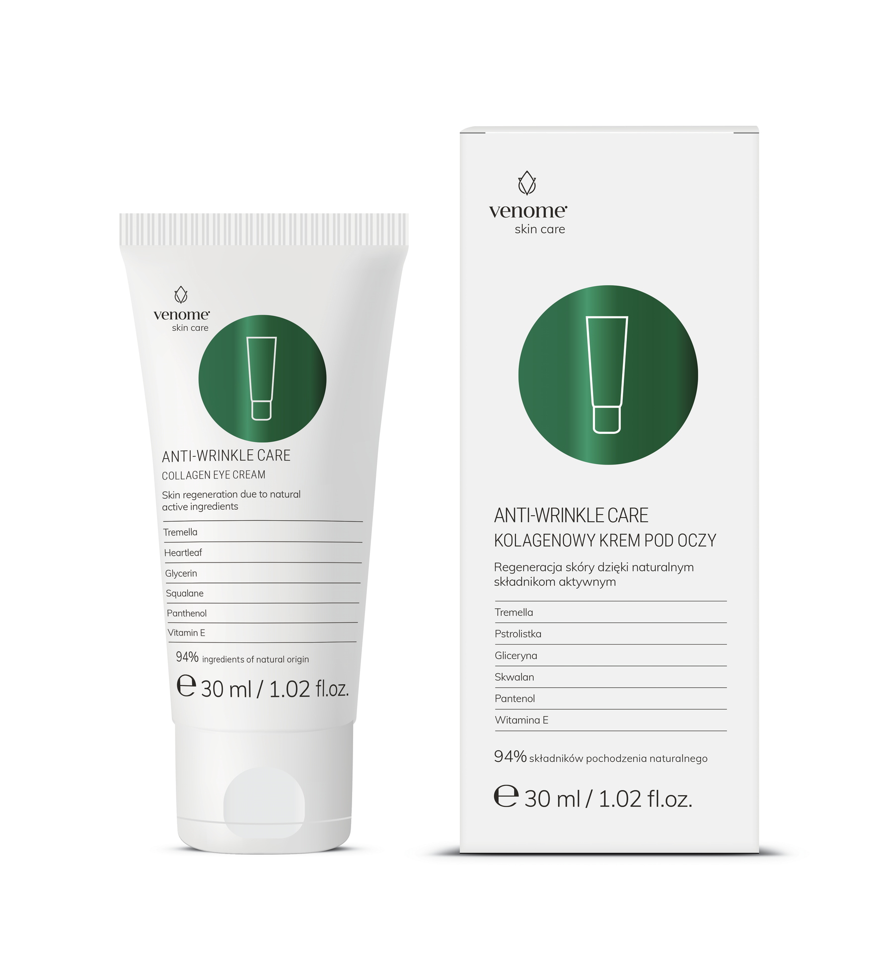 Venome Anti-Wrinkle Care - kolagenowy krem pod oczy 30ml
