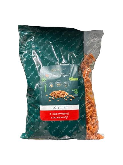 Bartolini Makaron proteinowy (z soczewicy czerwonej) świderki 1 kg - makaron