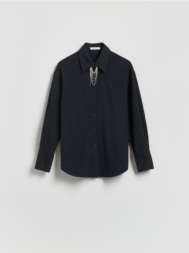 Reserved - Koszula w prążek - szary