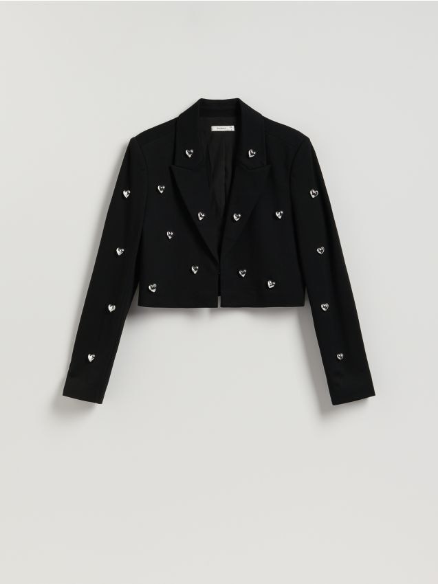 Reserved - Marynarka z aplikacjami - czarny