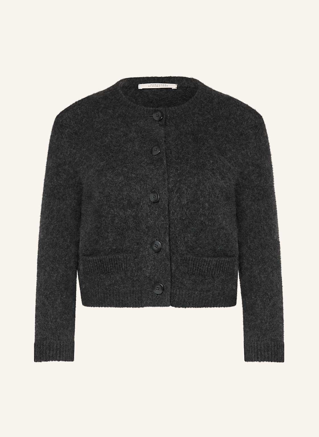 Dorothee Schumacher Kardigan Fluffy Statements Z Kaszmirem grau