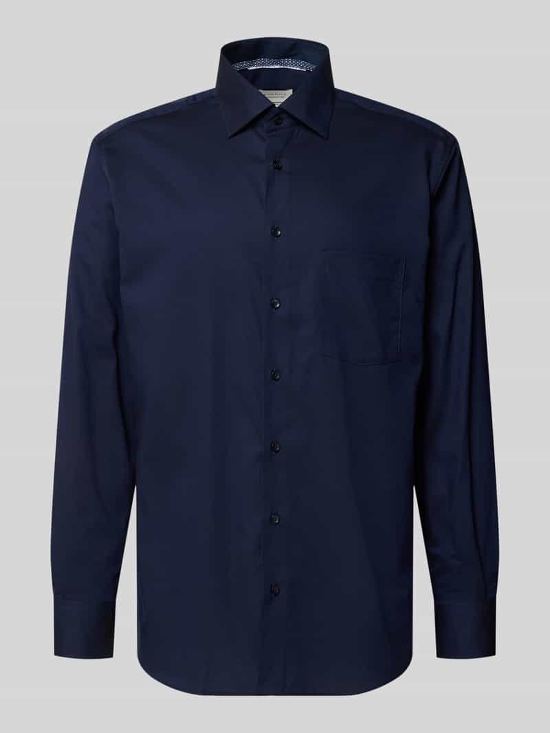 Koszula biznesowa o kroju regular fit z bawełny z kołnierzykiem typu kent