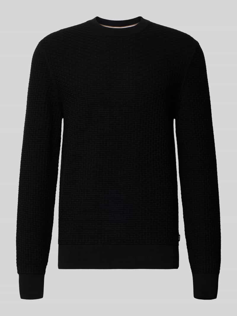 Sweter z dzianiny o kroju regular fit z czystej bawełny model ‘IMBERTO’