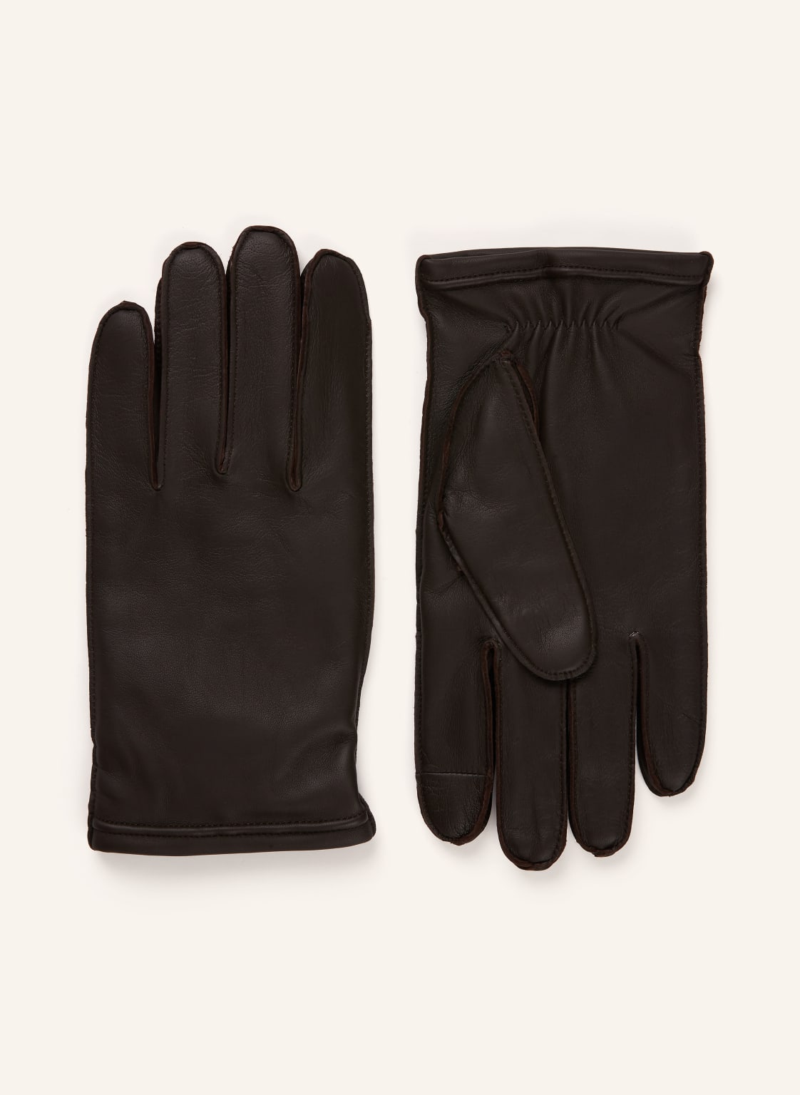 Boss Skórzane Rękawiczki Kranton Me Umożliwiające Obsługę Ekranów Dotykowych braun