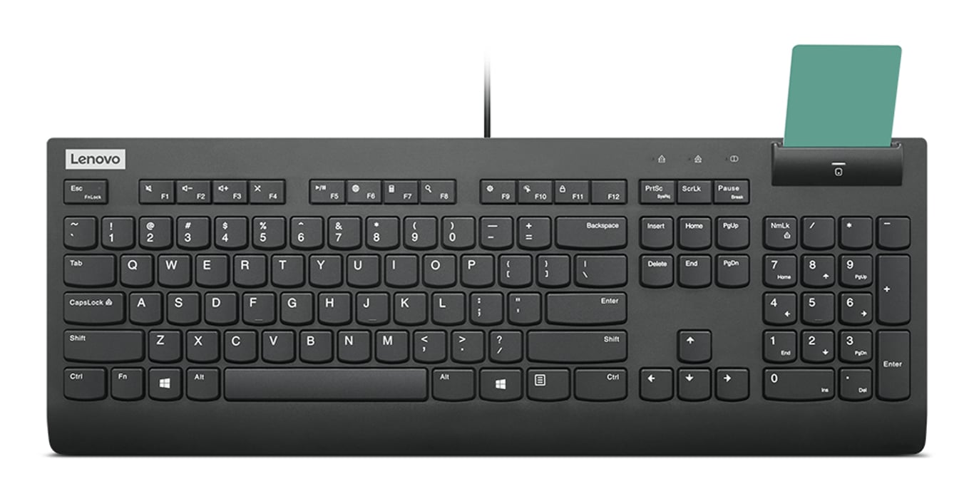 Lenovo Smartcard Wired Keyboard II klawiatura Dom/Biuro USB US English Czarny 4Y41R64685