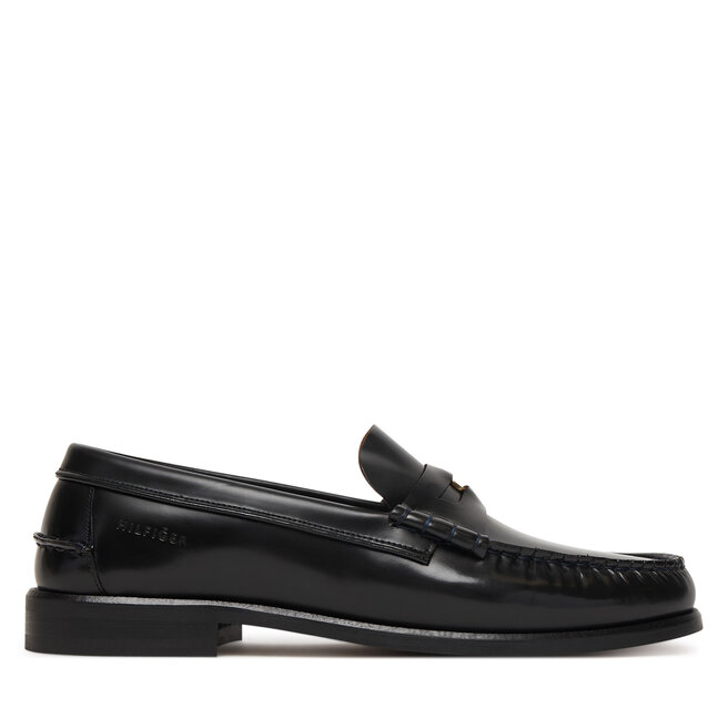 Mokasyny Tommy Hilfiger Hilfiger Penny Patent Lth Loafer FM0FM05687 Granatowy