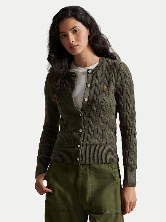 Polo Ralph Lauren Kardigan 211971868500 Zielony Regular Fit