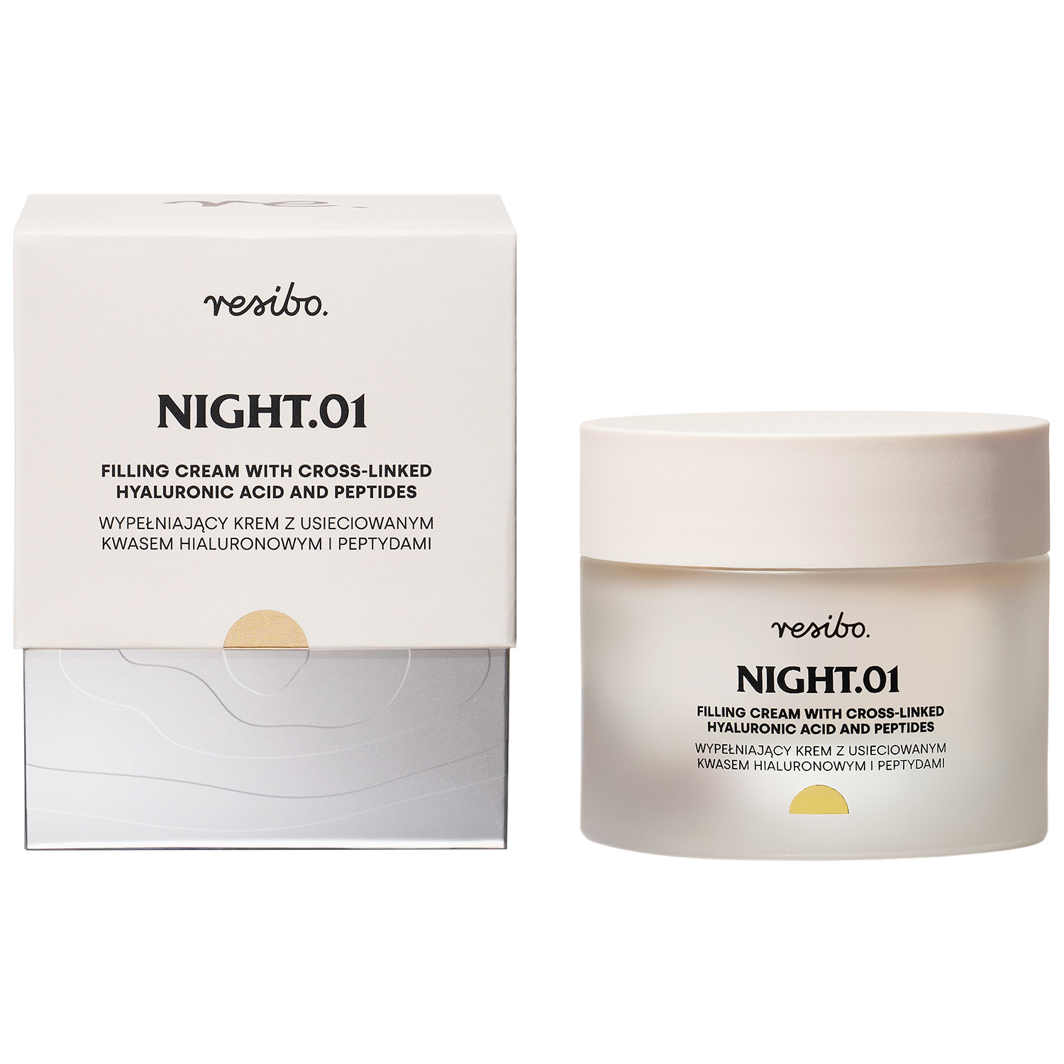 Resibo Night.01, krem wypełniający z usieciowanym kwasem hialuronowym i peptydami, 50 ml