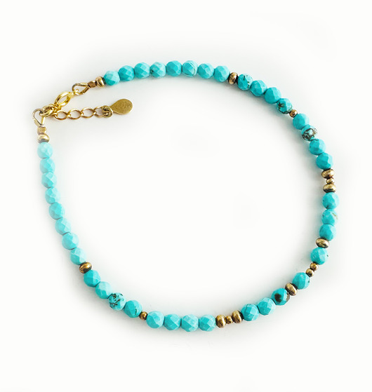 Jasno Turkusowa Bransoletka, kamienie naturalne TURKUS