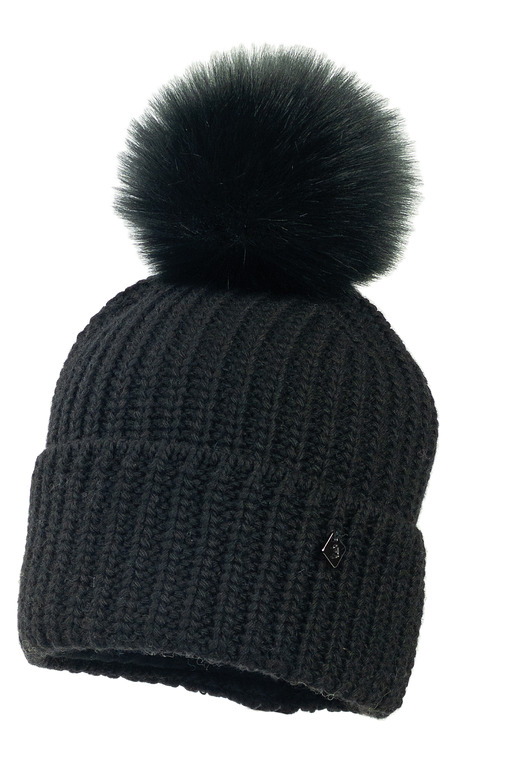 Chłopięca czapka na zimę COLD z pomponem czarny