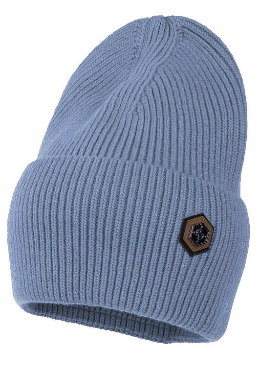 Zimowa czapka IKIN z wełną i domieszką kaszmiru dla chłopca lazurowy