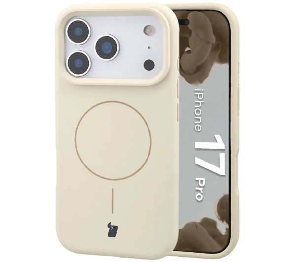 Bizon Silikonowe Soft z MagSafe do Apple iPhone 17 Pro Ecru