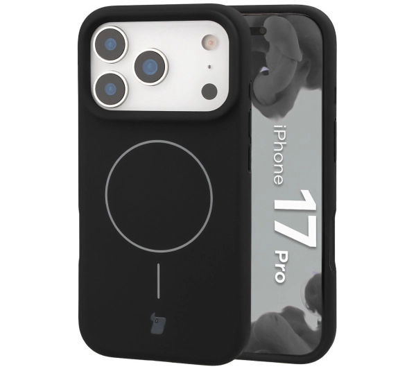 Bizon Silikonowe Soft z MagSafe do Apple iPhone 17 Pro Czarny