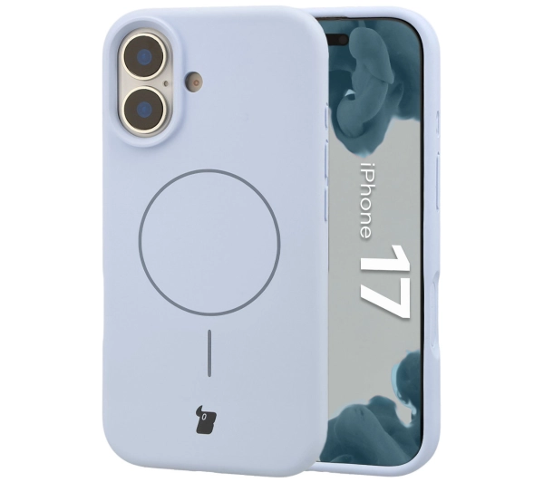 Bizon Silikonowe Soft z MagSafe do Apple iPhone 17 Jasnoniebieski