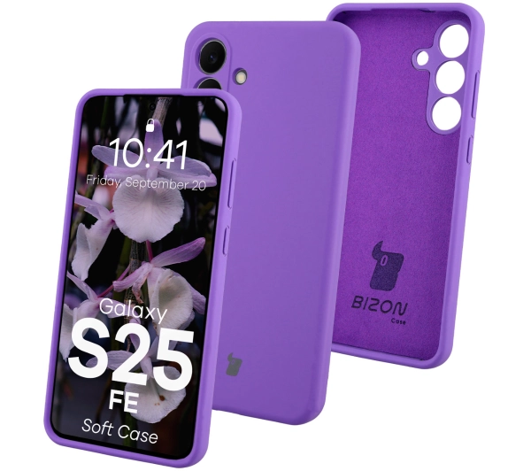 Bizon Silikonowe Soft do Samsung Galaxy S25 FE Fioletowy