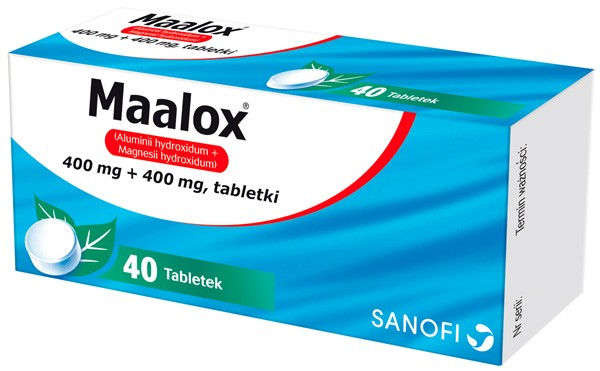 SANOFI AVENTIS MAALOX 400 mg + 400 mg 40 tabl. 4653002