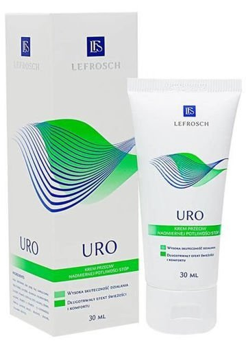 Lefrosch Sp z o.o URO krem przeciw nadmiernej potliwości stóp 30 ml