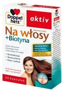 QUEISSER PHARMA GMBH & CO. Doppelherz Aktiv Na Włosy + Biotyna 30 Kaps.