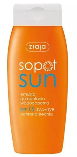 Ziaja Sopot Sun Emulsja do opalania wodoodporna SPF15+ 150ml