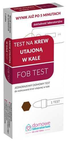 Hydrex PRZED.TECH.HANDL. Test FOB do wykrywania krwi utajnionej w kale 1 sztuka