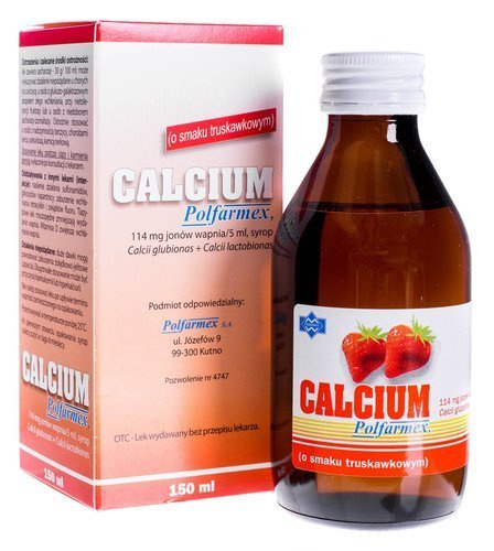 Polfarmex CALCIUM Syrop o smaku truskawkowym 150ml