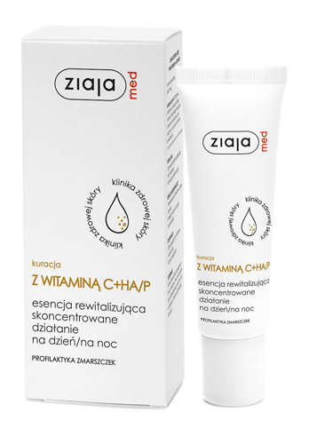Ziaja MED Kuracja dermatologiczna z wit C + HA P Esencja rewitalizująca na dzi