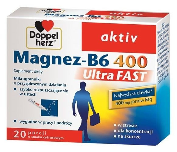Queisser Pharma Doppelherz Aktiv Magnez + B6 Ultrafast 20 szt.