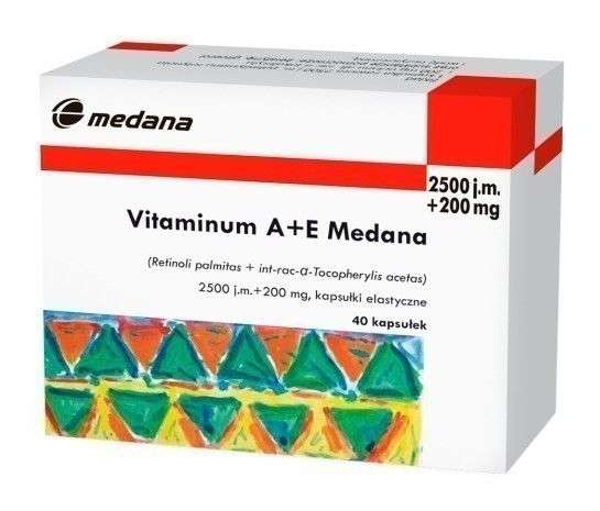 Medana Vit. A+E kaps. 2500 j.m.+0,2g 40 szt.