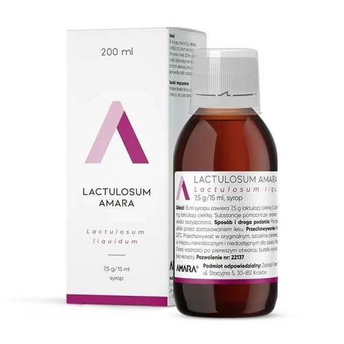 Lactulosum 7,5 g/15 ml syrop 200 ml (Amara)