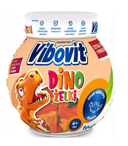 TEVA Vibovit dino żelki x 50 żelków o smaku owocowym