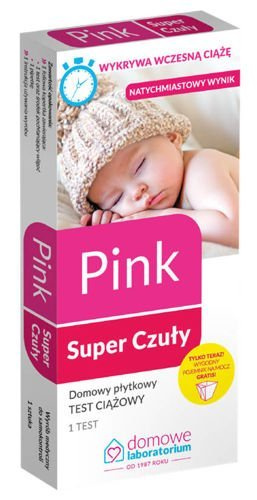 Hydrex PRZED.TECH.HANDL. Domowe Labolatorium Pink Super Czuły test ciążowy płytkowy 1 sztuka 9077599
