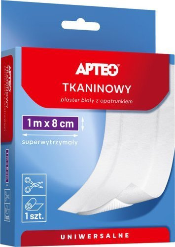Synoptis PHARMA SP. Z O.O. Plaster tkaninowy z opatrunkiem APTEO CARE 1m x 8cm