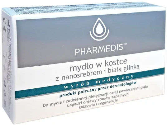 MARMED HEALTH CARE Pharmedis mydło w kostce z nanosrebrem i białą glinką 100 g |  OD 199 PLN!