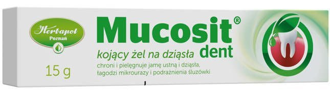 Herbapol POZNAŃSKIE ZAKŁADY ZIELARSKIE S.A. Mucosit Dent żel do stosowania na dziąsła 15 g 7068399