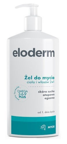 POLPHARMA Eloderm Żel do mycia ciała i włosów 2w1 400 ml Długi termin ważności! 7078756