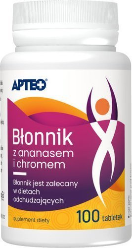 Synoptis Błonnik z ananasem i chromem Apteo 100 tabletek 8965801
