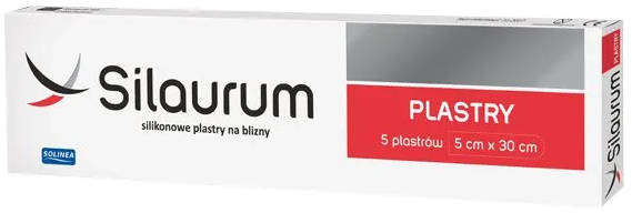 SOLINEA Silaurum silikonowe plastry na blizny x 5 szt 5cm x 30cm |  OD 199 PLN!