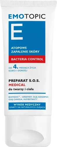 Emotopic Bacteria Control - Preparat SOS Medical do twarzy i ciała 30ml
